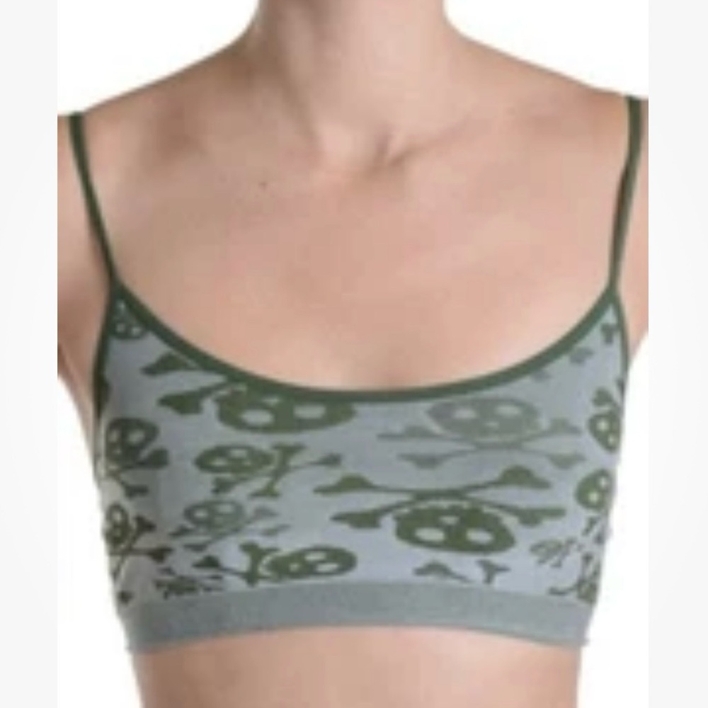 Skull & Crossbones Adjustable Sports Bra